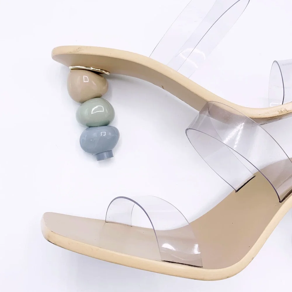 CULT GAIA Meta Bauble-Heel Vinyl Mules - Picture 4 of 14